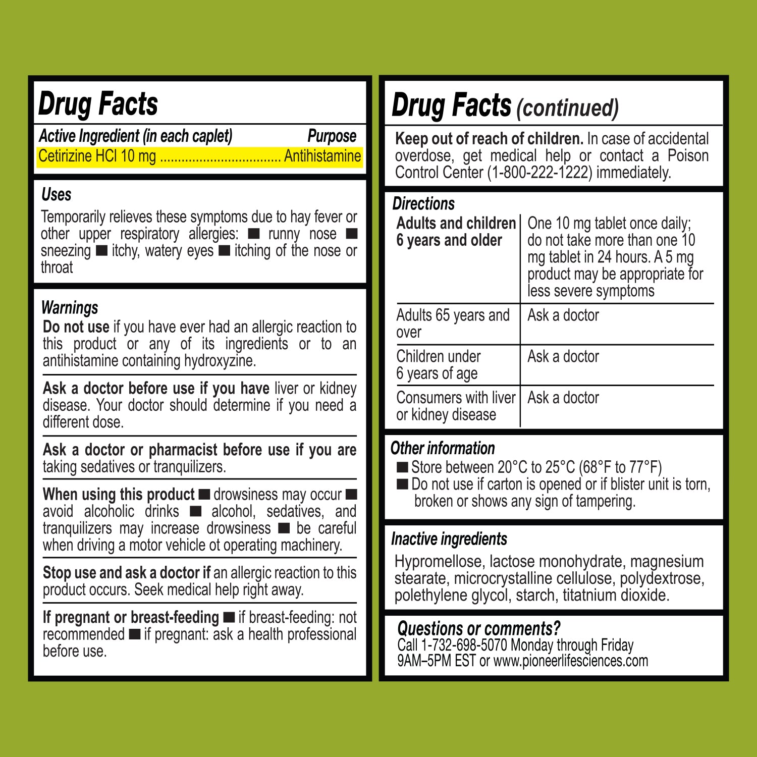 Allergy Relief Cetirizine