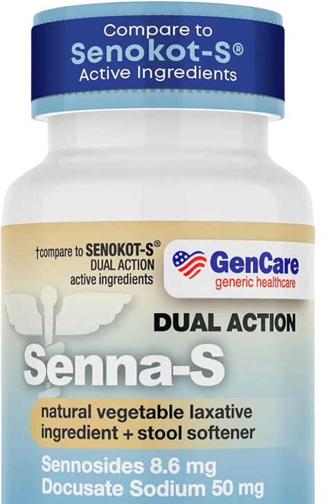 GenCare Dual action Senna-s sennosides 8.6 mg docusate sodium 50mg