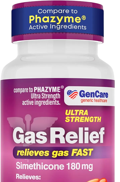 GenCare Ultra Strength Gas Relief relieves gas FASH Simethicone 180 mg