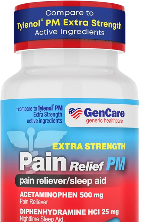GenCare extra strength pain relief PM acetaminophen 500 mg